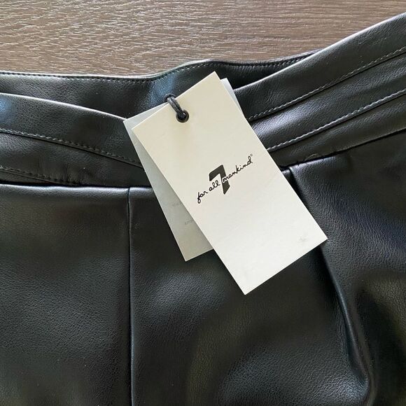 7 For All Mankind Faux Leather Shorts - Picture 3 of 5
